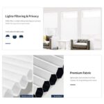 Fabric Cellular Shades Cordless Blackout Top Down Bottom up Cellular Shades Cordless Honeycomb Blinds for Windows - Image 6