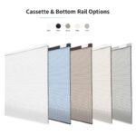 No Drill Easy Install Honeycomb Blind Fabric Cellular Shades Cordless, Top Down Bottom up Honeycomb Pleated Blinds
