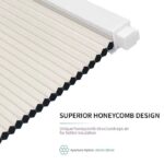 No Drill Easy Install Honeycomb Blind Fabric Cellular Shades Cordless, Top Down Bottom up Honeycomb Pleated Blinds - Image 2
