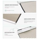 No Drill Easy Install Honeycomb Blind Fabric Cellular Shades Cordless, Top Down Bottom up Honeycomb Pleated Blinds - Image 5